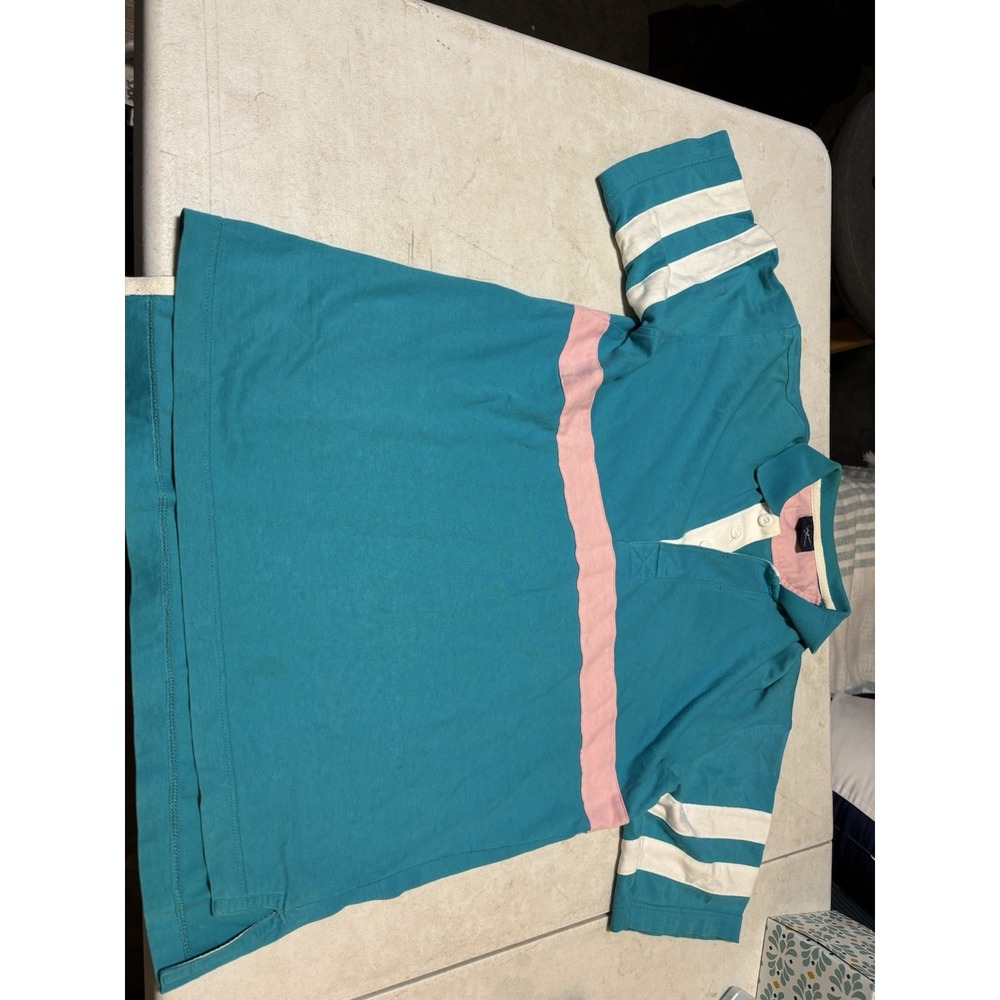 Vintage 90's Gant Rugger‎ Rugby Shirt Size M Striped Colorblock Polo USA MADE